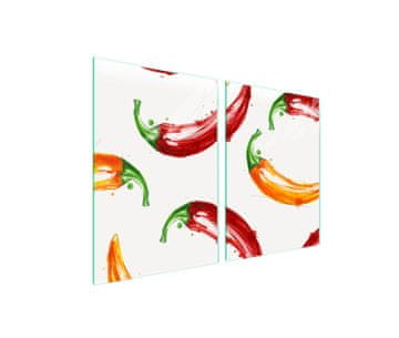 Staklena zaštitna ploča za štednjak 2x45x52 Chili