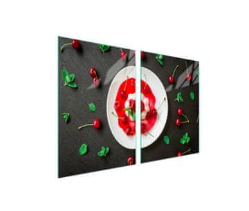 Staklena zaštitna ploča za štednjak 2x45x52 Voće