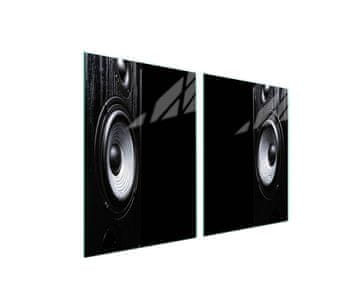Staklena zaštitna ploča za štednjak 2x45x52 Music