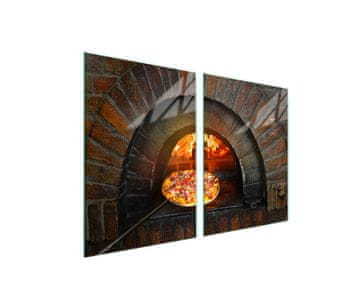 Staklena zaštitna ploča za štednjak 2x45x52 Pizza