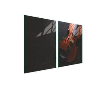 Staklena zaštitna ploča za štednjak 2x45x52 Music