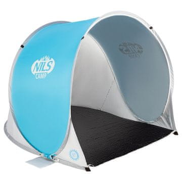Northix Pop Up šator za plažu, plavo-sivi, UV zaštita