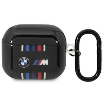 Bmw futrola za AirPods 3 s višebojnim linijama, crna