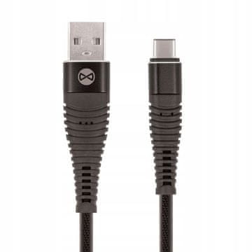 Forever Shark USB - USB-C kabel 1,0 m 2A crni