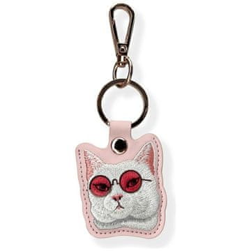 M&M Glasses Cool Cat ružičasta futrola/privjesak za ključeve s praćenjem