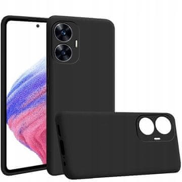 Futrola mat mekana crna, tanka ZA Realme C55 + staklo