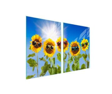 Staklena zaštitna ploča za štednjak 2x45x52 Flower