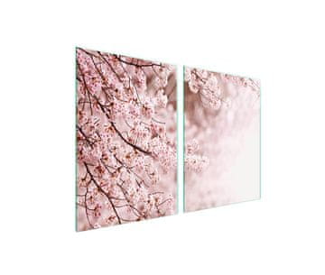 Staklena zaštitna ploča za štednjak 2x45x52 Flower