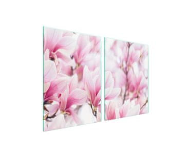Staklena zaštitna ploča za štednjak 2x45x52 Flower