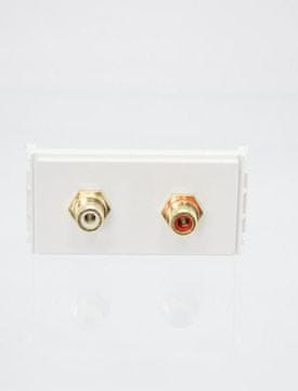 Vivolink WI221285 Električna utičnica 2 x RCA bijela
