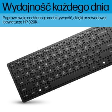 HP 320K USB žičana uredska tipkovnica crna, potpuno