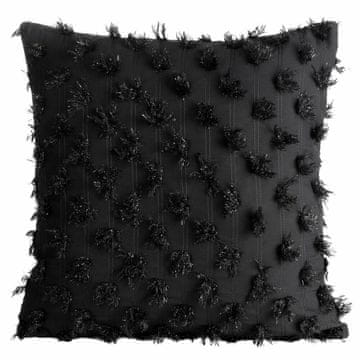 Eurofirany Poszewka aurelia 45x45 crna s pomponima