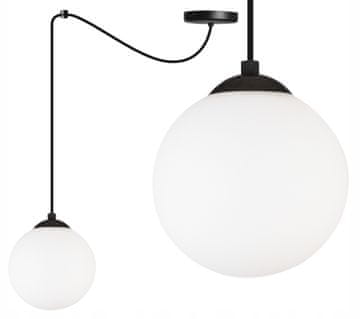 Stropna visilica pauk kugla crna LED 15cm