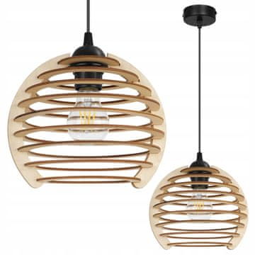 Viseća lampa luster za strop, drvo, LED