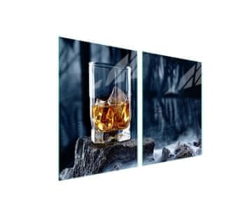 Staklena zaštita za štednjak 2x45x52 Whisky