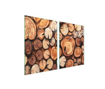 Zaštitna staklena ploča za peć 2x45x52 Drvo