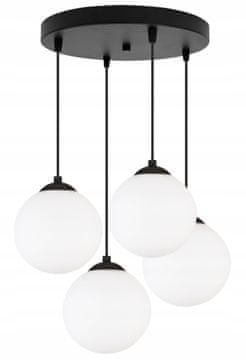 GH VISEĆA STROPNA LAMPA, KUGLA, CRNA, LED, 15 cm