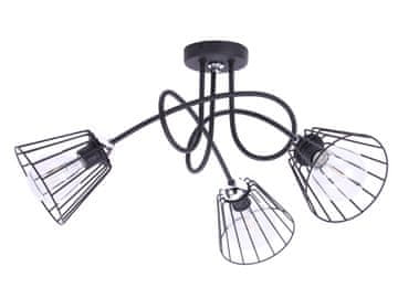 Stropna lampa plafonjera LED s drvenim zvonom od žice