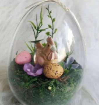 Aliga Akrilna jaja za dekoraciju, stojeća, 9 cm, 5 kom.