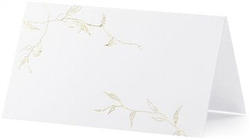 PartyDeco Stolne posjetnice - zlatne grančice 9,5x5,5cm 10kom.