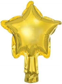 PartyDeco Folijski baloni Zvjezdica, 12 cm, zlatni, 25 kom.