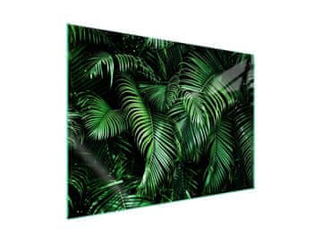 Staklena zaštitna ploča za štednjak 70x52 Leaf