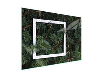 Staklena zaštitna ploča za štednjak 70x52 Leaf