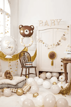PartyDeco Folijski balon OH BABY Shower Roczek Urodziny 69 cm