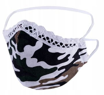 MASKA OD PAMUČNE ČIPKE S DŽEPOM ZA FILTER _CAMO