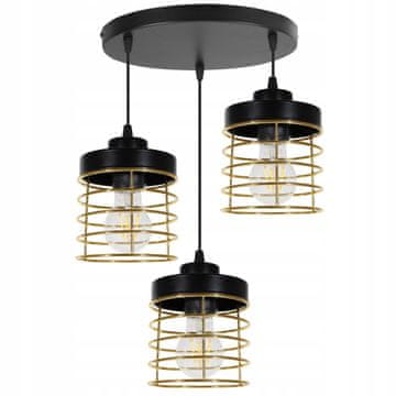 Viseća stropna lampa luster zlatna žica LED