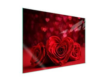 Staklena zaštita za ploču za kuhanje 70x52 Roses