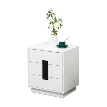Northix Bijela komoda s 4 prostrane ladice