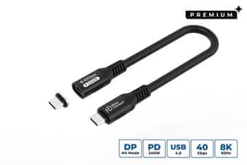 MicroConnect USB4 Gen 3x2 USB-C M/C kabel 0,15 m crne boje