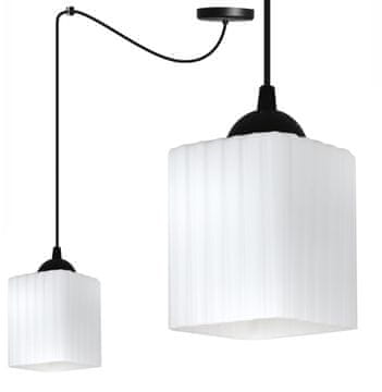Viseća lampa pauk RIFFLE, crna, 1-pl, bijela kocka E27