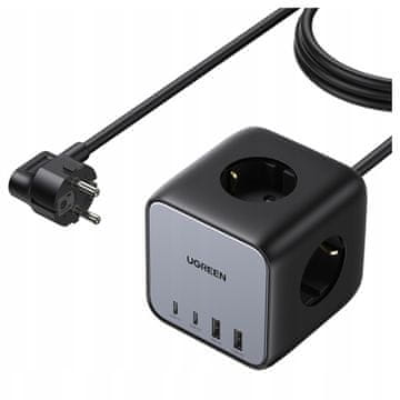 Ugreen Listva za napajanje eu utikač ugreen cd268, 65w, 1.8m, crna
