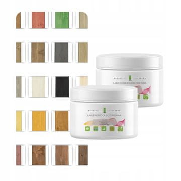 EE Uzorci hidrofobne tekuće boje za drvo 3 u 1, 2 x 150 ml, 36 boja