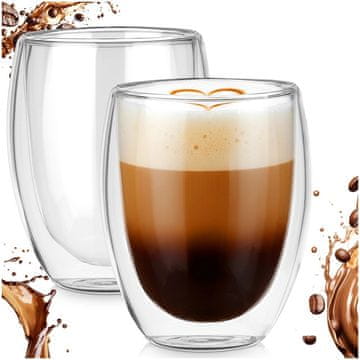 Artemis 2x Dvoslojna termo čaša za kavu, čaj i pića 370 ml