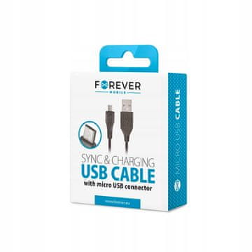 Forever USB - microUSB kabel za punjenje 1,0 m 1A crni