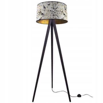 GH PODNA LAMPA STOJEĆI TRONOŽAC DRVENI ABAŽUR 45 CM