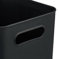 Northix Plastične kutije za pohranu s bambusovim poklopcima, set od 2
