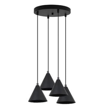 Viseća lampa SOHO crna 4-PŁ 14cm E14