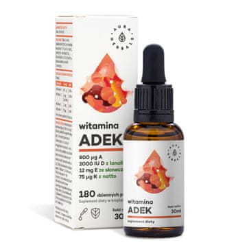 Aura Herbals adek kapi s vitaminom A + D3 + E + K2 30 ml