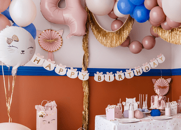 PartyDeco Folijski balon slatki krem KOTEK rođendan 45cm