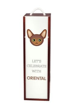 Orijentalna - kutija za vino s grafikom i natpisom