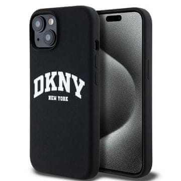 DKNY tekuća silikonska maskica MagSafe za iPhone 14 crna