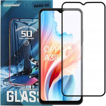 Kaljeno staklo za Oppo A38 (cijeli zaslon, puni 5D, 9H)