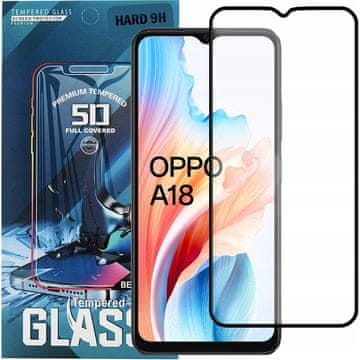 Kaljeno staklo za Oppo A18 (cijeli zaslon, puni 5D, 9H)