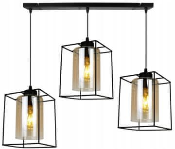 Moderna elegantna viseća lampa sa staklenim sjenilom