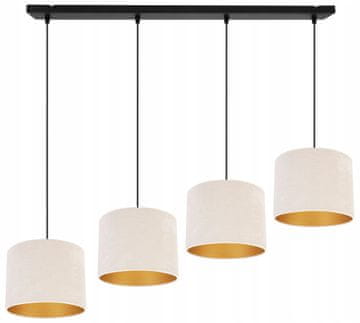 Elegantna viseća lampa sa zlatnim abažurom, velur, izbor
