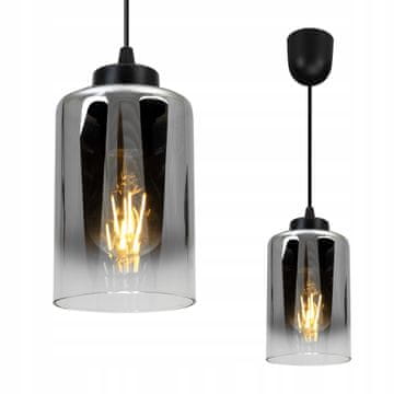 Moderna elegantna viseća lampa sa staklenim sjenilom